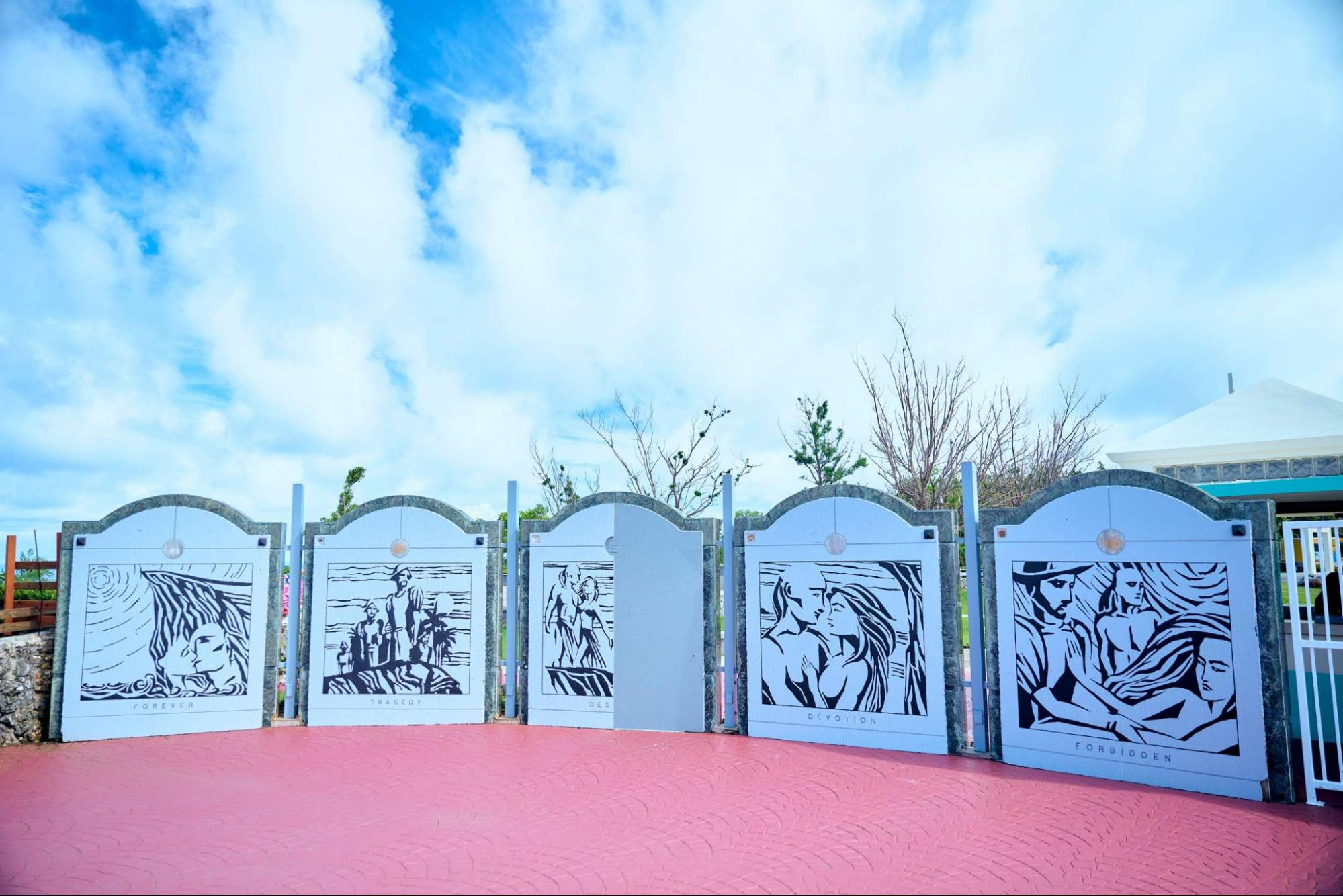 恋人岬の壁画