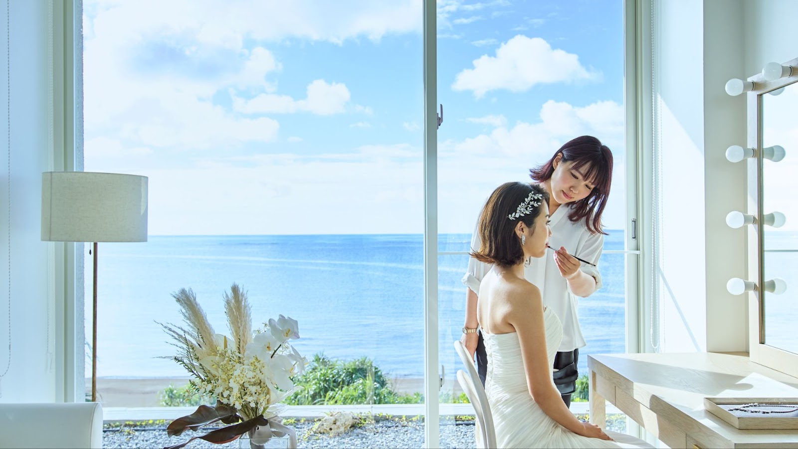 結婚式の支度風景
