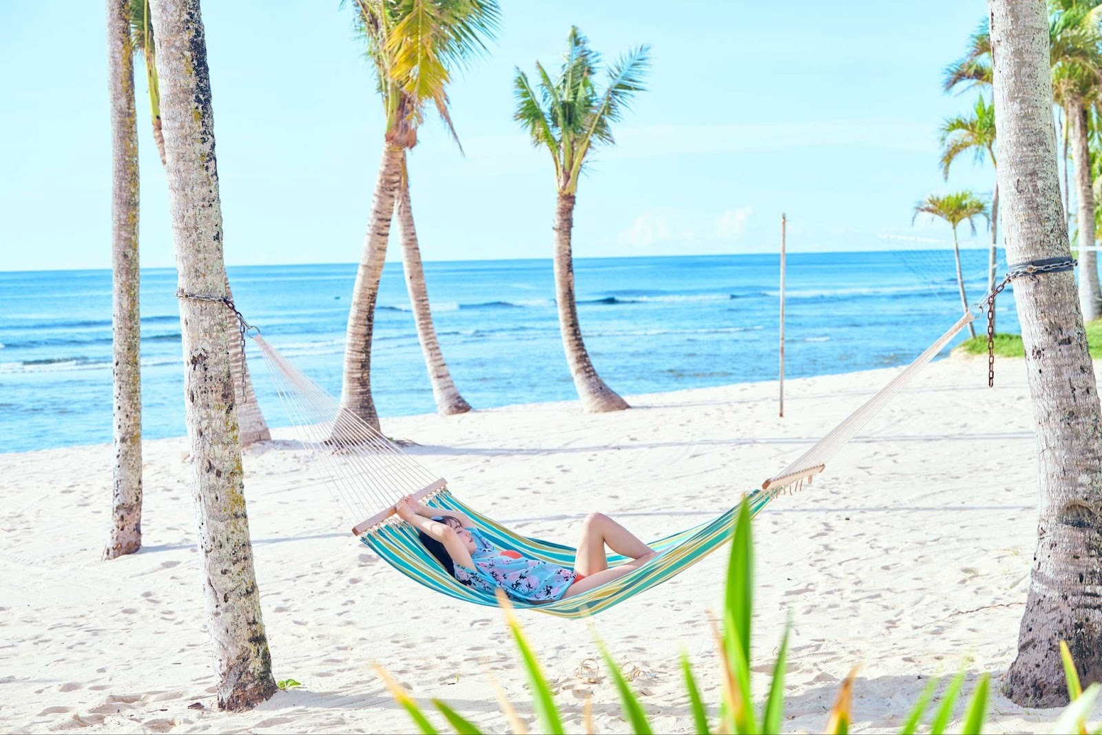ビーチのハンモック