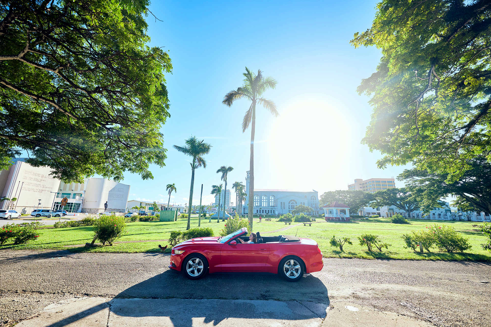 グアムをドライブ