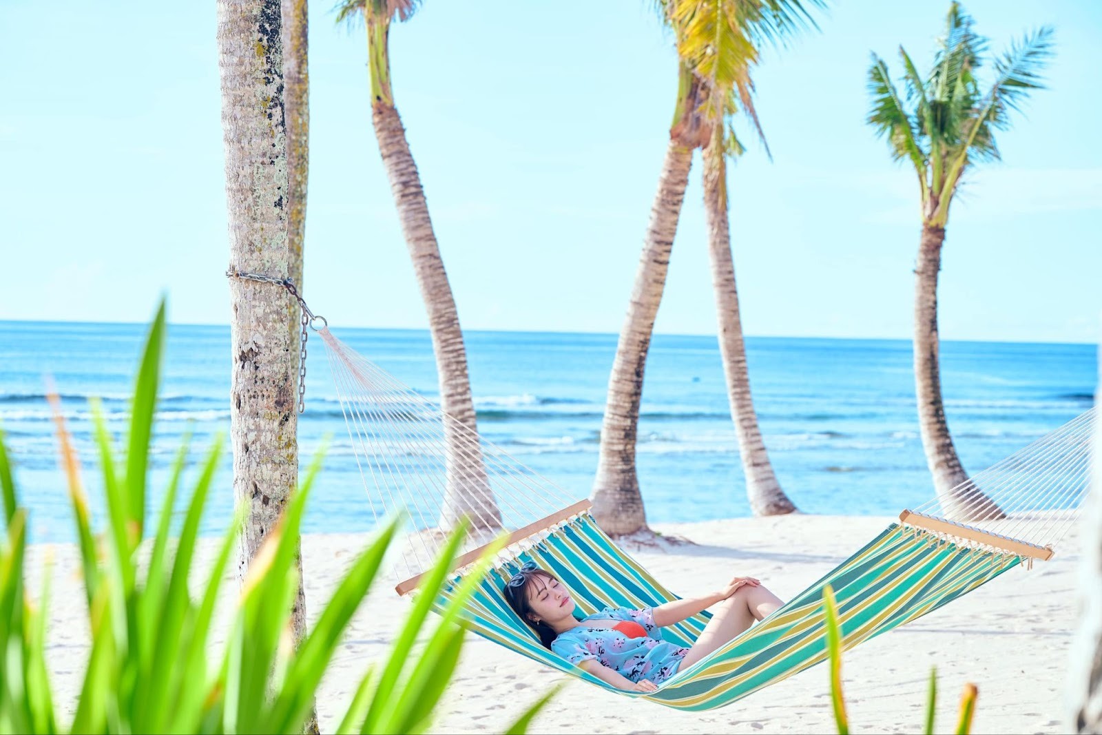 ビーチのハンモック