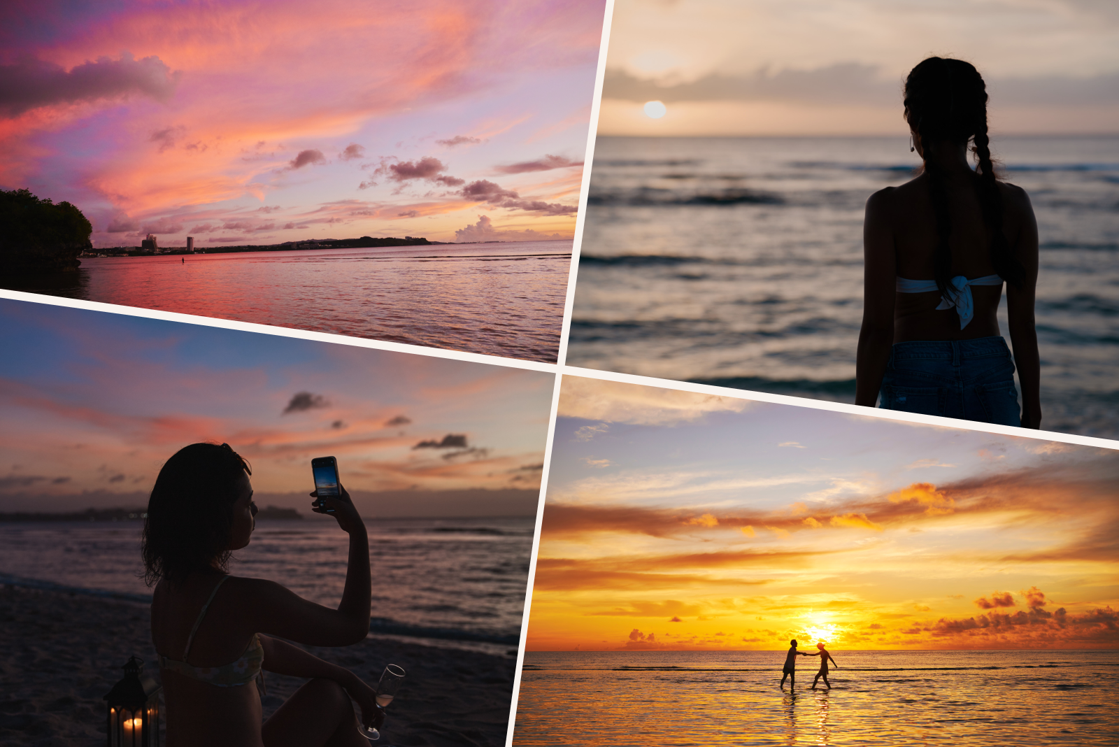 ビーチの夕景