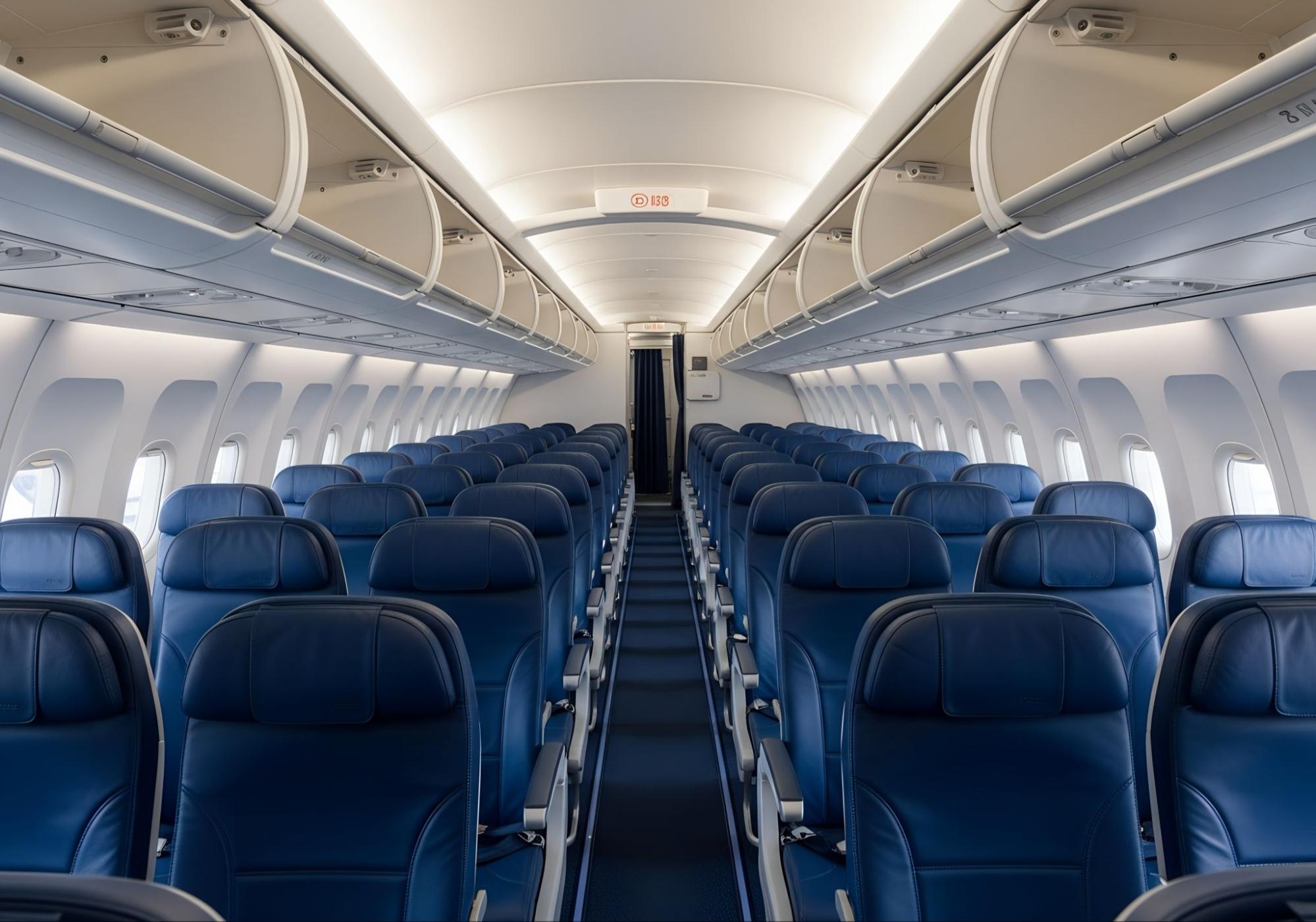 飛行機の機内