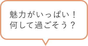 魅力がいっぱい！何して過ごそう？