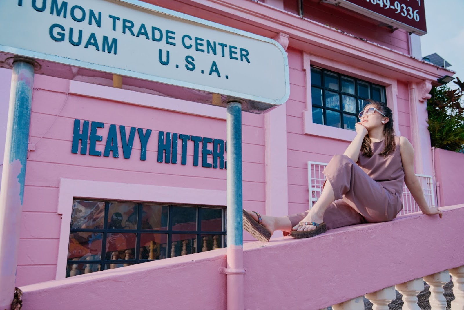 グアムのピンクの壁